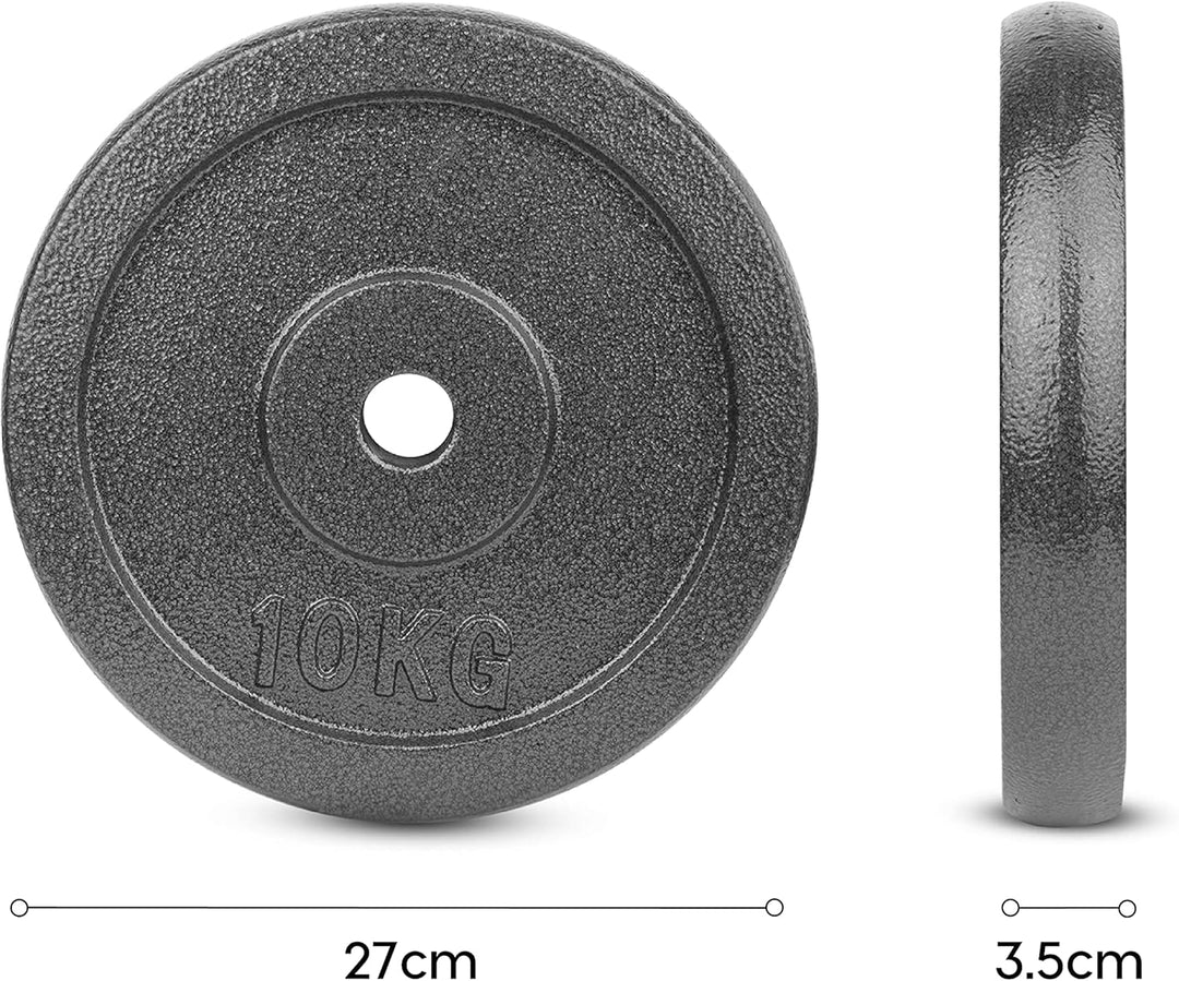 wuuhoo® Hantelscheiben Manuel 27mm Bohrung, Langhantelgewichte 2er Set, Gewichte für 1" Zoll Hantels