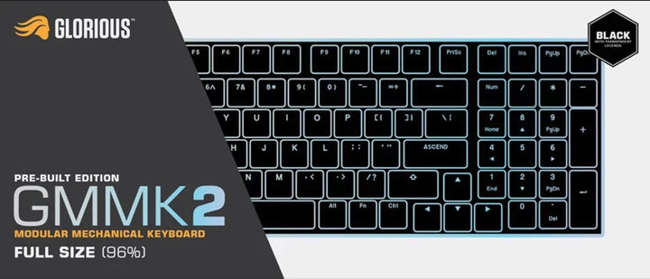 Glorious Gaming GMMK 2 Full Size (96%) – Mechanisches Gaming-Keyboard, Aluminiumrahmen, anpassbar, D