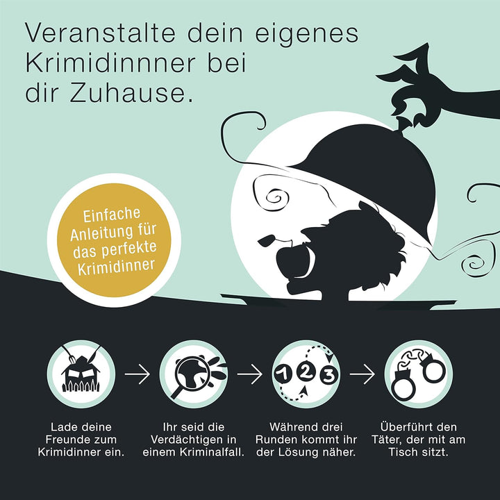 CULINARIO MORTALE® – Tödlicher Ruhm - Krimidinner für Zuhause für 5 bis 8 Personen/unterhaltsames Kr