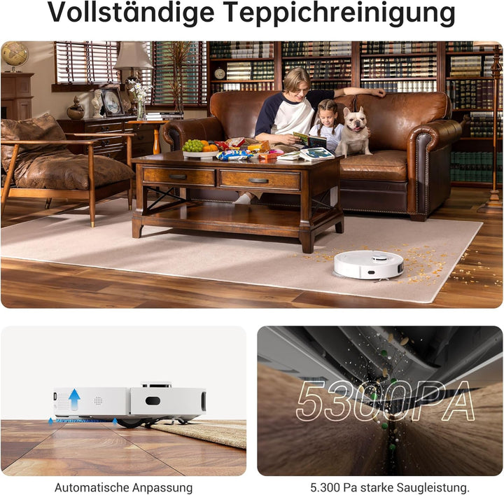 Dreame L10s Ultra Saugroboter mit Wischfunktion und automatische (Staubentleerung, Wischpads Selbstr