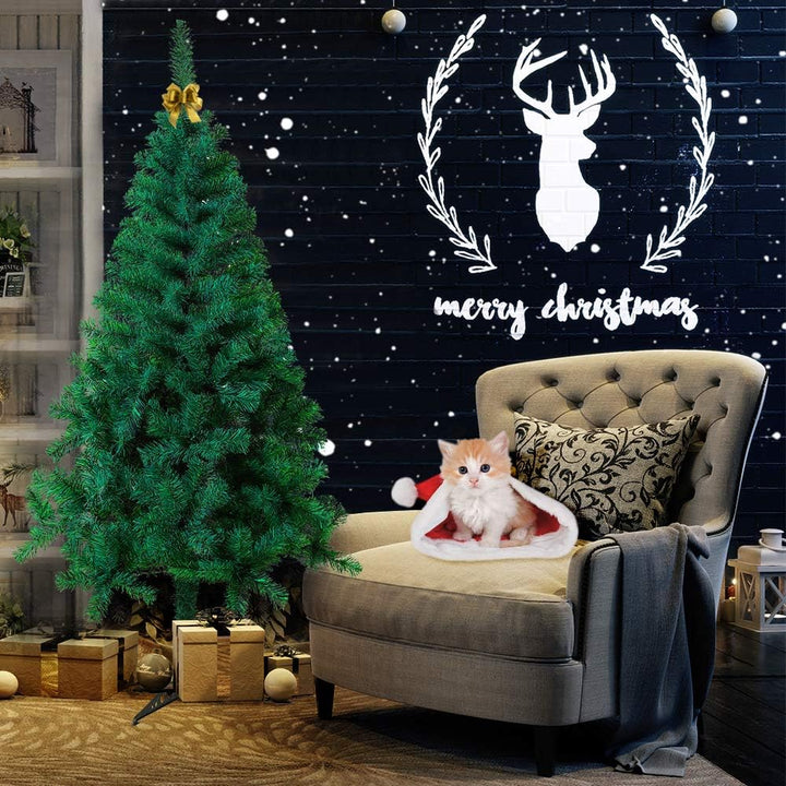 LZQ Weihnachtsbaum künstlich PVC Christbaum schwer entflammbarer Tannenbaum mit Schnellaufbau Klapps