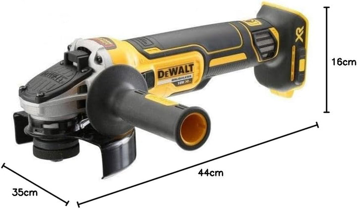 Dewalt 18 Volt 125 mm Akku-Winkelschleifer DCG405P2 (800 Watt, bürstenloser Motor, Epoxyd-Harz gepan