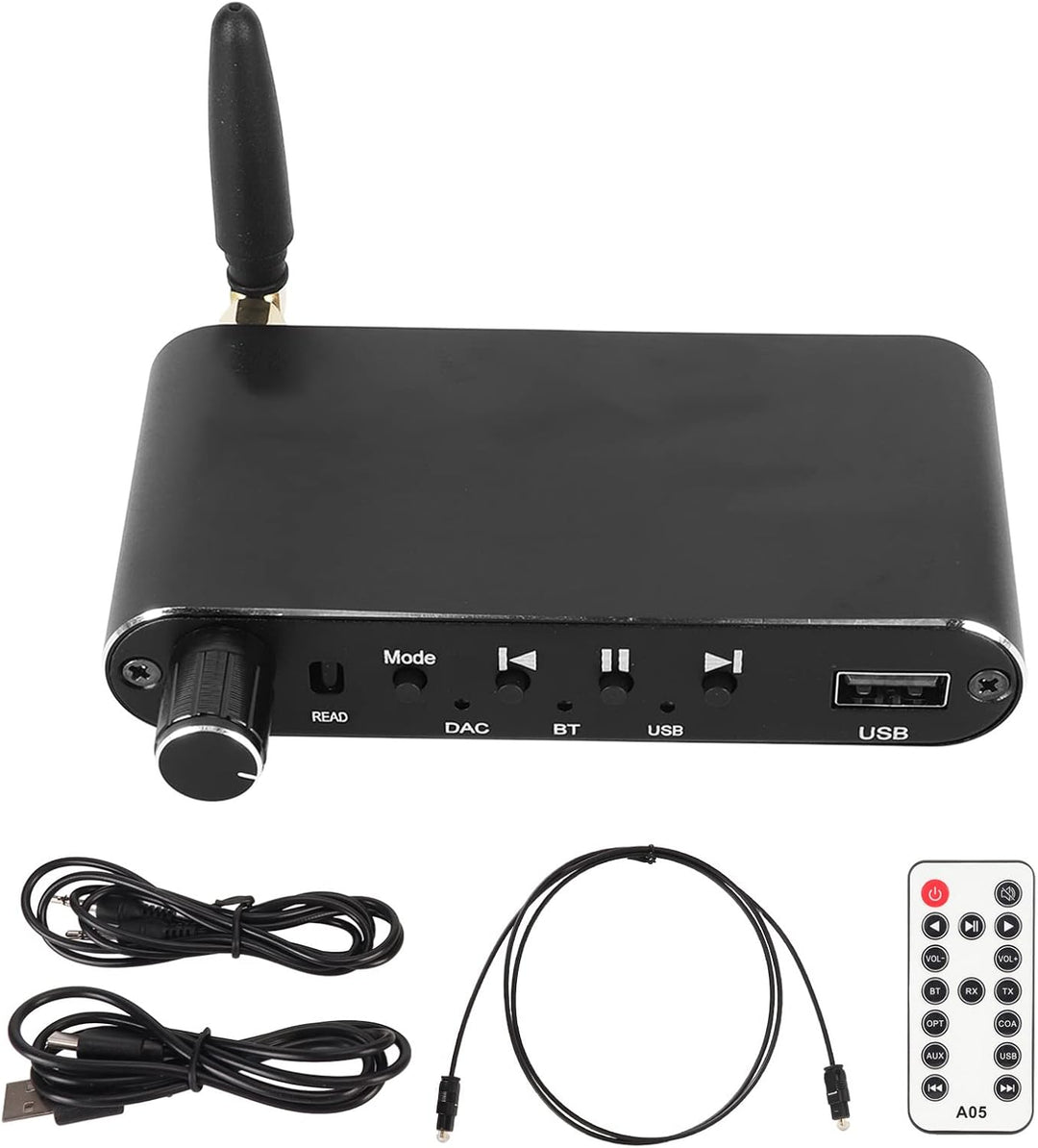 Bluetooth-Empfänger-Sender, 4-in-1 Bluetooth 5.1 Aux-Audio-Adapter, HiFi-DAC, Digital-Analog-Konvert