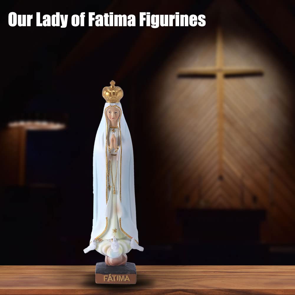 QIANLING 20,3 cm H Our Lady of Fatima Figuren, religiöse Geschenke, Our Lady of Fatima, Statue, kath