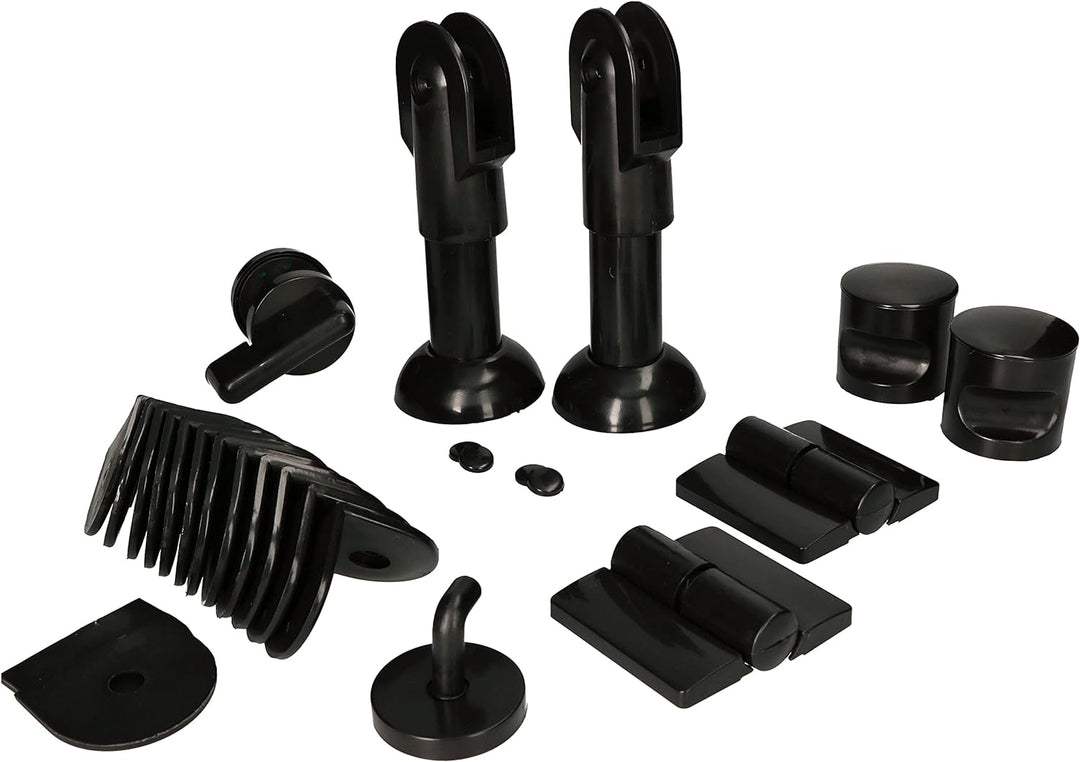 KOTARBAU® BESCHLÄGE FÜR WC-KABINEN/UMKLEIDEKABINEN SCHWARZ RECHTS, Rechts