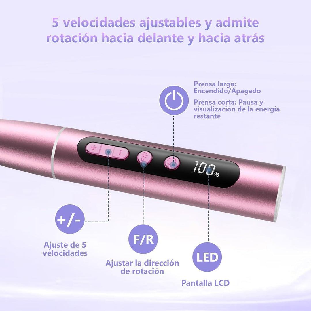 POFIBO Nagelfräser Kabellose 35000 U/Min Nagelfräser für Gelnägel - Professioneller Nail Drill für G