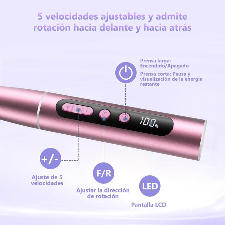 POFIBO Nagelfräser Kabellose 35000 U/Min Nagelfräser für Gelnägel - Professioneller Nail Drill für G