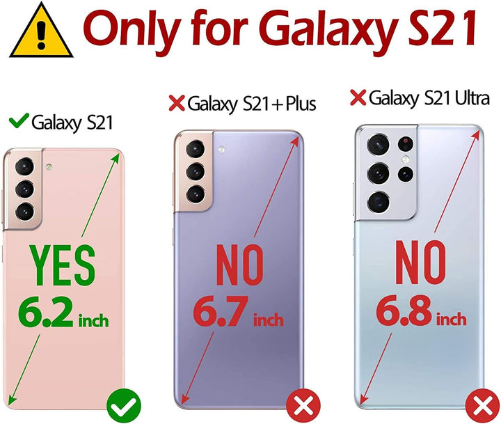 SURAZO Handyhülle für Galaxy S21 5G hülle - Premium RFID Echt Lederhülle Schutzhülle mit Standfunkti
