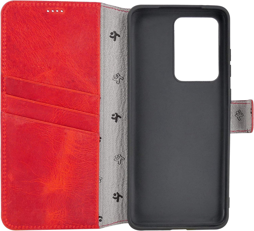 Suncase Book-Style Hülle kompatibel mit Samsung Galaxy S20 Ultra Leder Tasche (Slim-Fit) Lederhülle