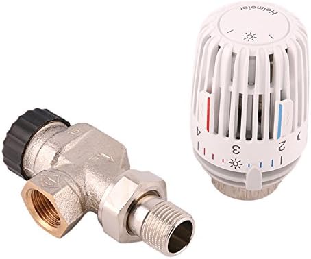Heimeier Komplettset Thermostatkomplettset-Axialform mit Thermostatventil - Unterteil, 1/2 Zoll, Wei