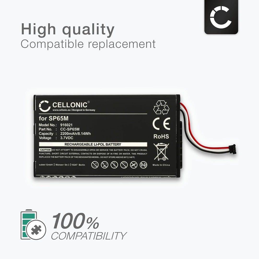 CELLONIC® Ersatz Akku SP65M kompatibel mit Sony PS Vita (PCH-1000 / PCH-1004) / PS Vita (PCH-1100 /