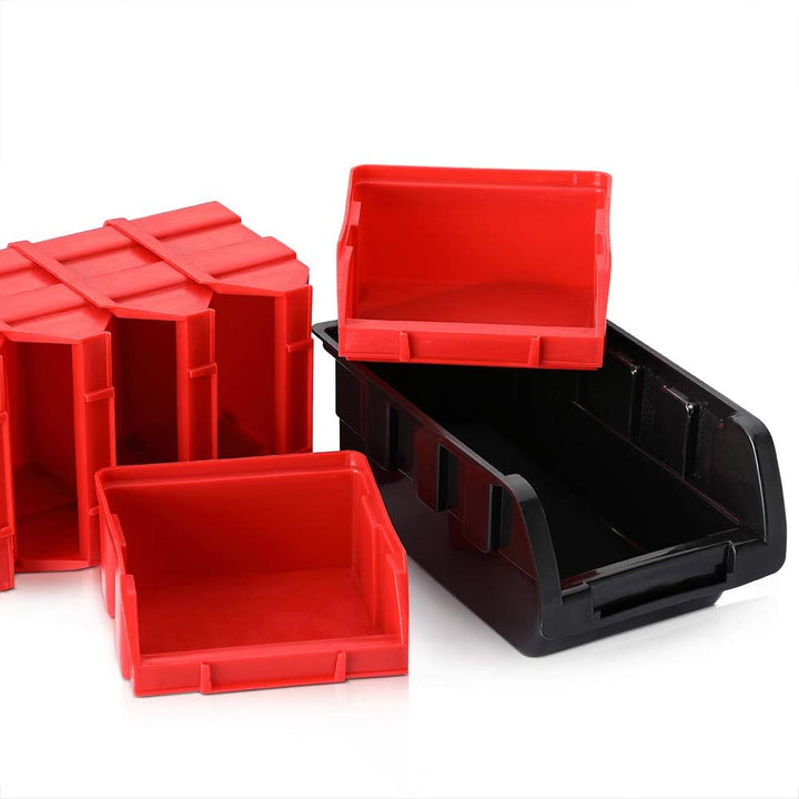 Deuba® Stapelboxen 64 TLG. Erweiterbar Etikettenfach Stabil Stossfest Starke Wandplatten Wandregal W