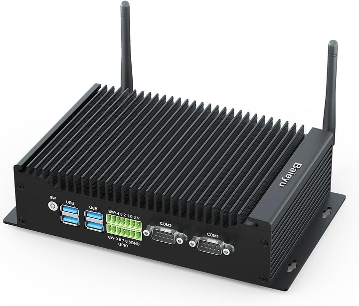 Baieyu Industrie PC Lüfterlos, Core i5-8260U with 8 GB RAM 256 GB SSD Mini Computer, 4K Triple Displ