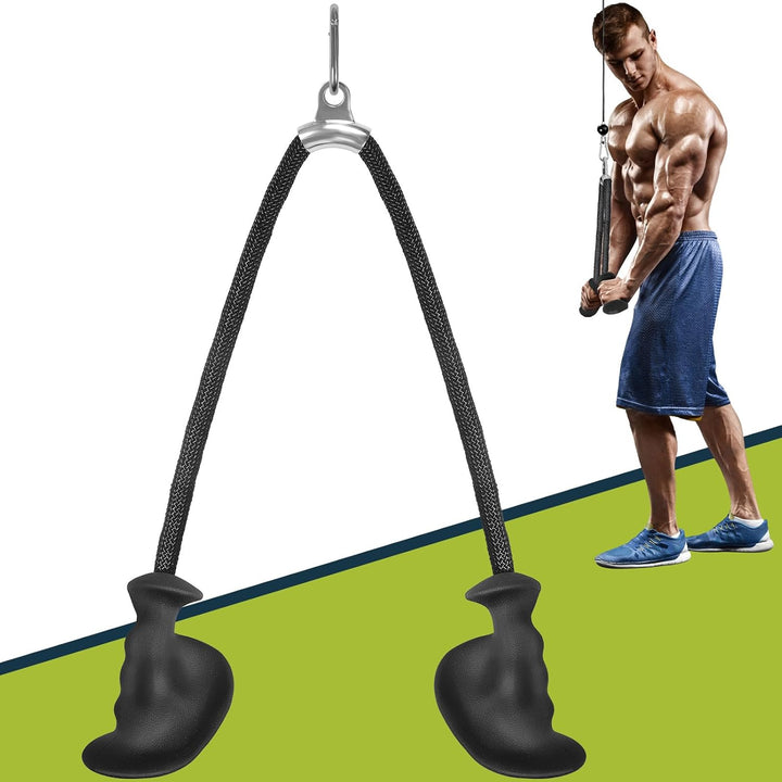 DASKING Trizepsseil Unterarmtrainer Ergonomisches Griffe, Kabelmaschine Trizeps Ergonomischen Rutsch