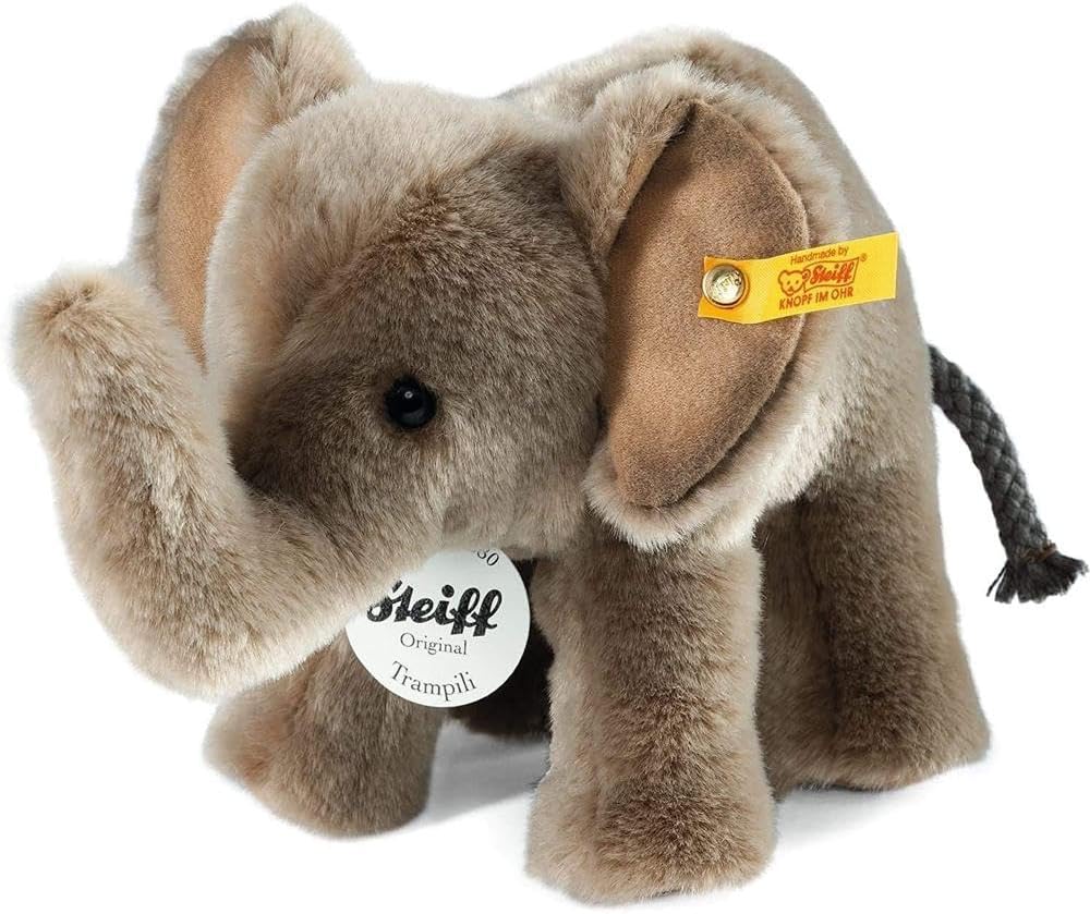 Steiff Trampili Elefant - 45 cm - Kuscheltier für Kinder - Plüschelefant - weich & waschbar - grau -