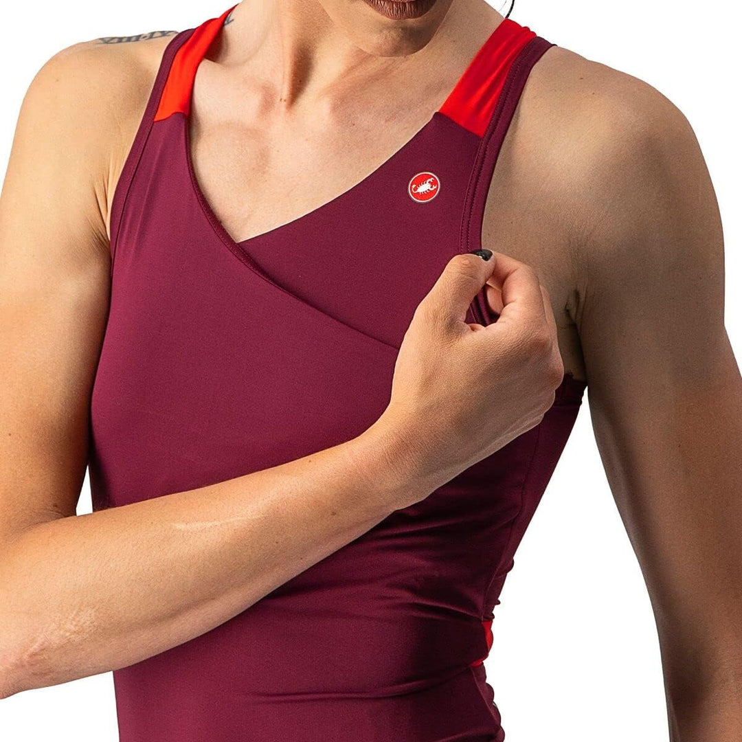 Castelli Damen Solaris Top Sweatshirt XS Bordeaux/Rot, XS Bordeaux/Rot