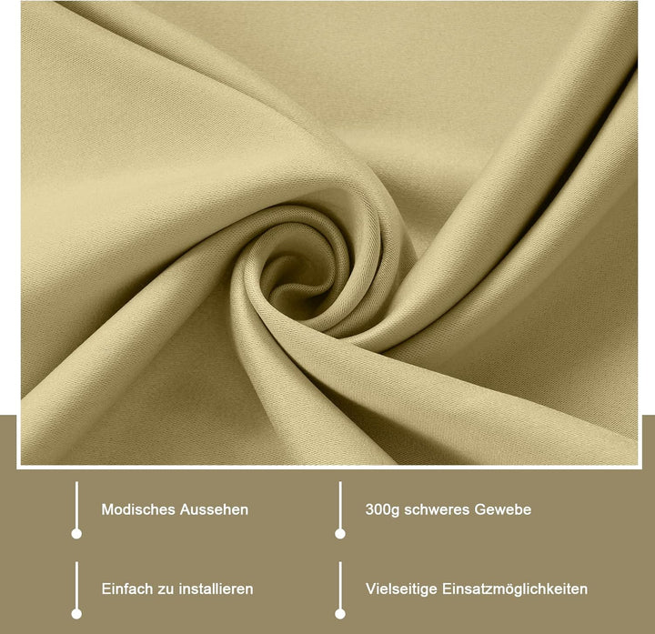 WOLTU Verdunklungsvorhang Blickdicht Gardinen mit Γsen Thermovorhang KΓ€lteschutz WΓ€rmeschutzvorhang