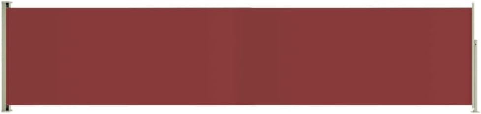 FIRBNUS Seitenmarkise Ausziehbar 140x600 cm Rot Sichtschutz Balkon Sichtschutz Garten Sonnenschutz T