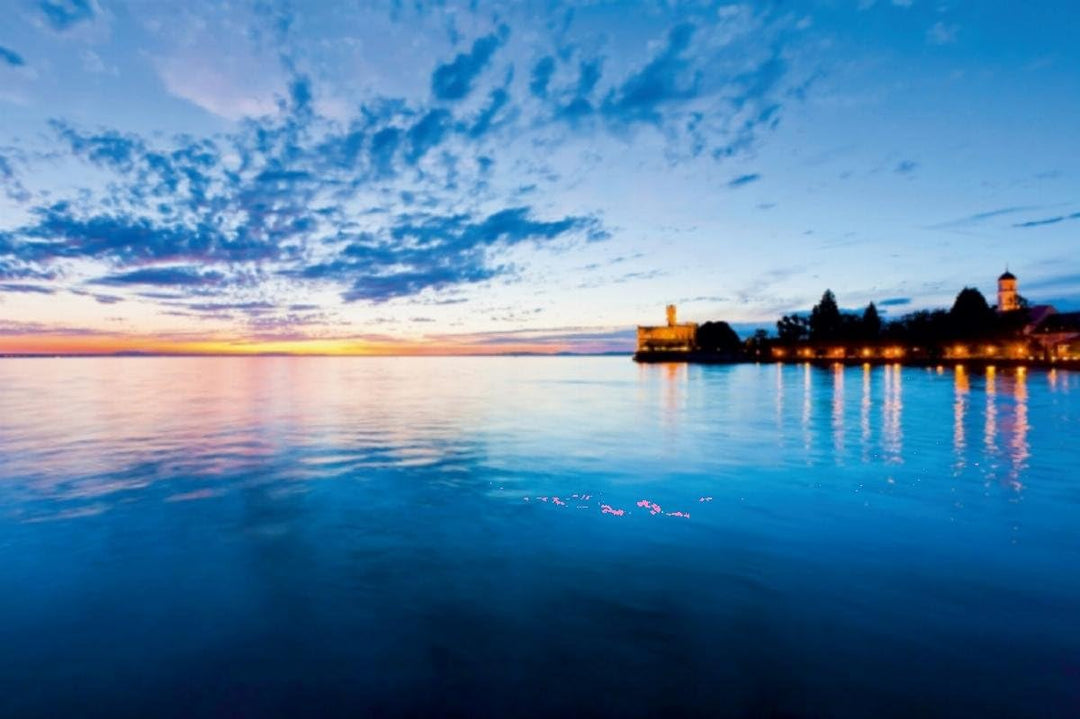 Premium Textil-Leinwand 45 x 30 cm Quer-Format Schloss Montfort in Langenargen am Bodensee | Wandbil