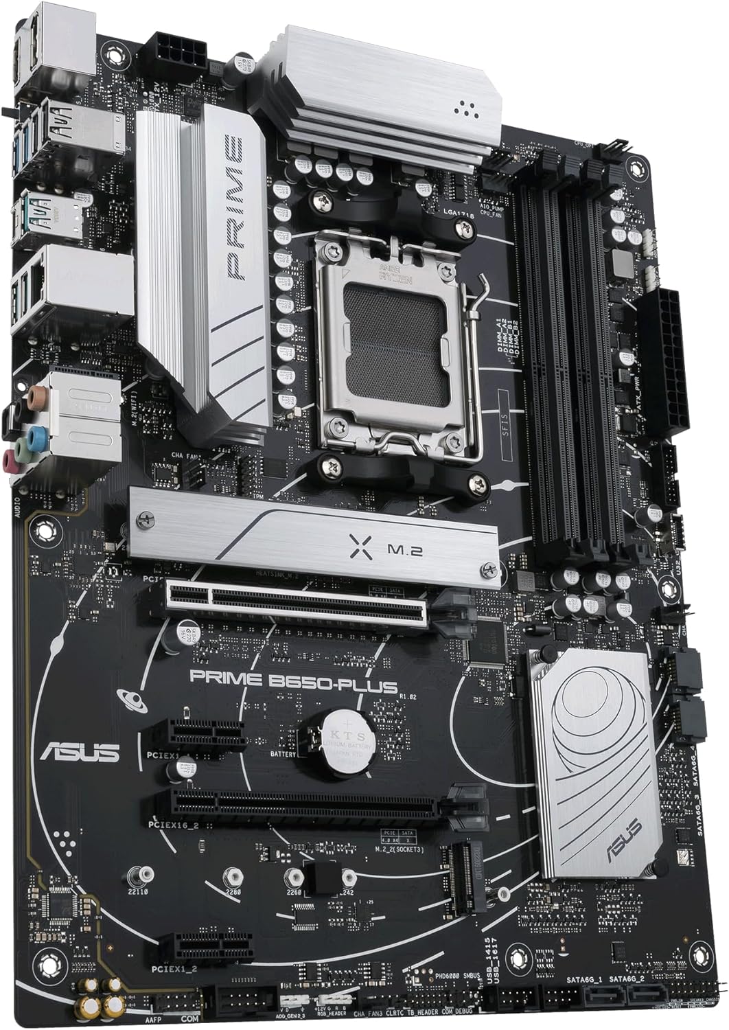 ASUS Prime B650-PLUS CSM Mainboard Sockel AMD AM5 (Ryzen 7000, ATX, DDR5 Speicher, PCIe 5.0 M.2, 2.5