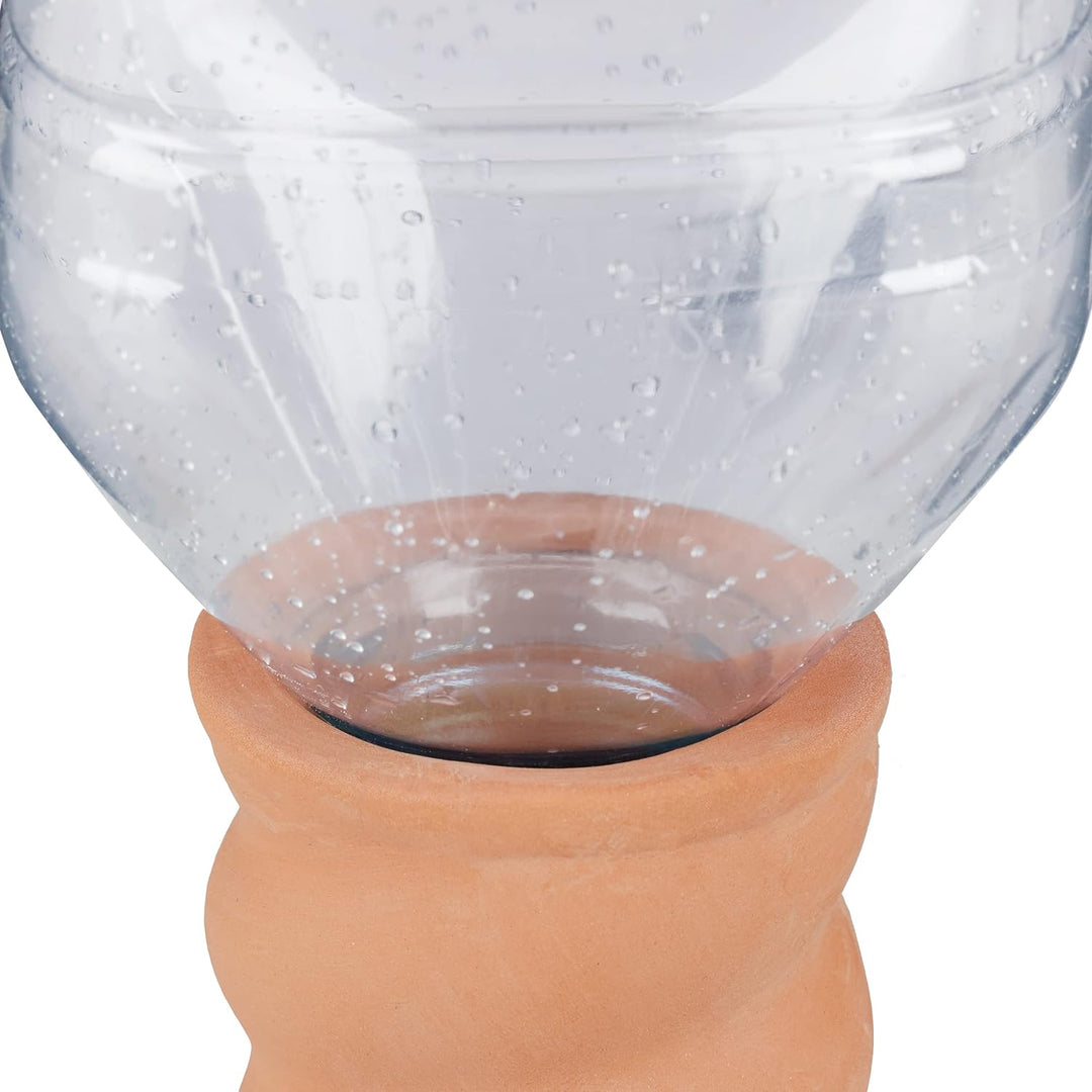 Relaxdays 12 x Tonkegel Bewässerung, Bewässerungshilfe Pflanzen, für 1,5 L Flaschen, Giesshilfe, HxD