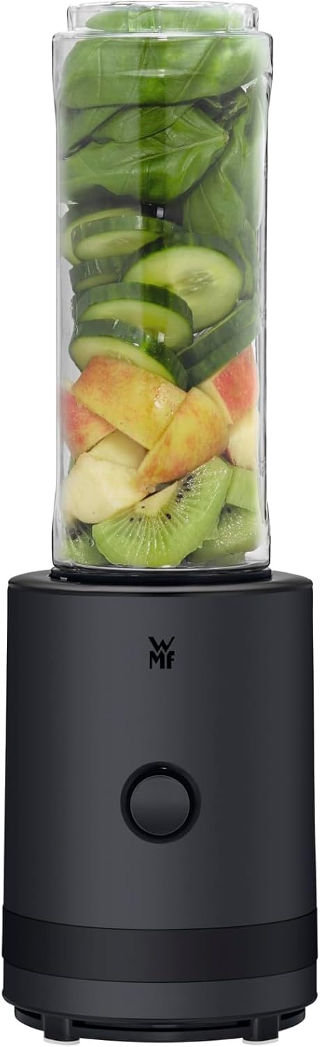 WMF Küchenminis Smoothie-to-go, Mini Standmixer mit zwei Mix-/Trinkbehältern 0,6l, Mixer Hochleistun