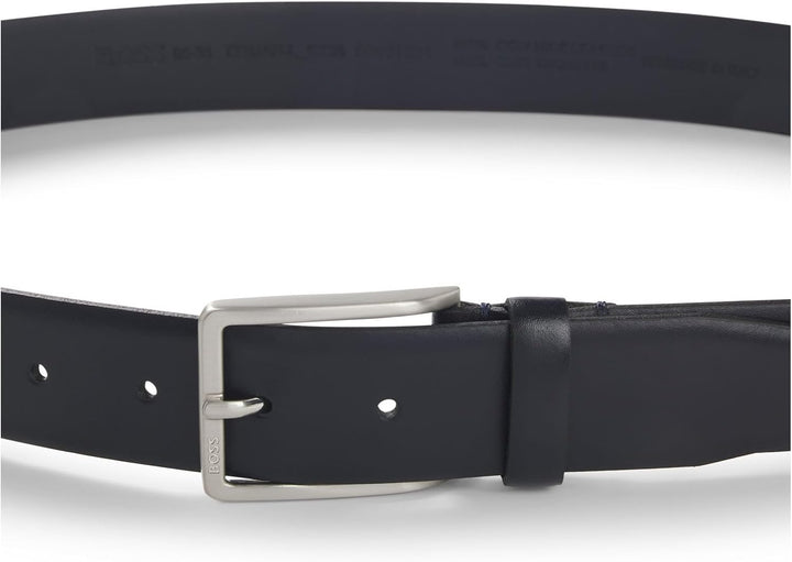 BOSS Herren Erman-L Sz35 Gürtel aus italienischem Leder mit Dornschliesse 80 Navy, 80 Navy