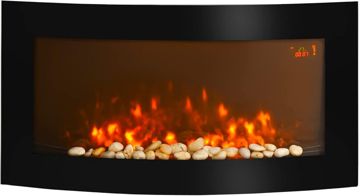 HOMCOM Elektrokamin Kamin Kaminofen Elektrischer Wandkamin 89,2 x 13,5 x 48cm Modell7/88,5 x 13,5 x