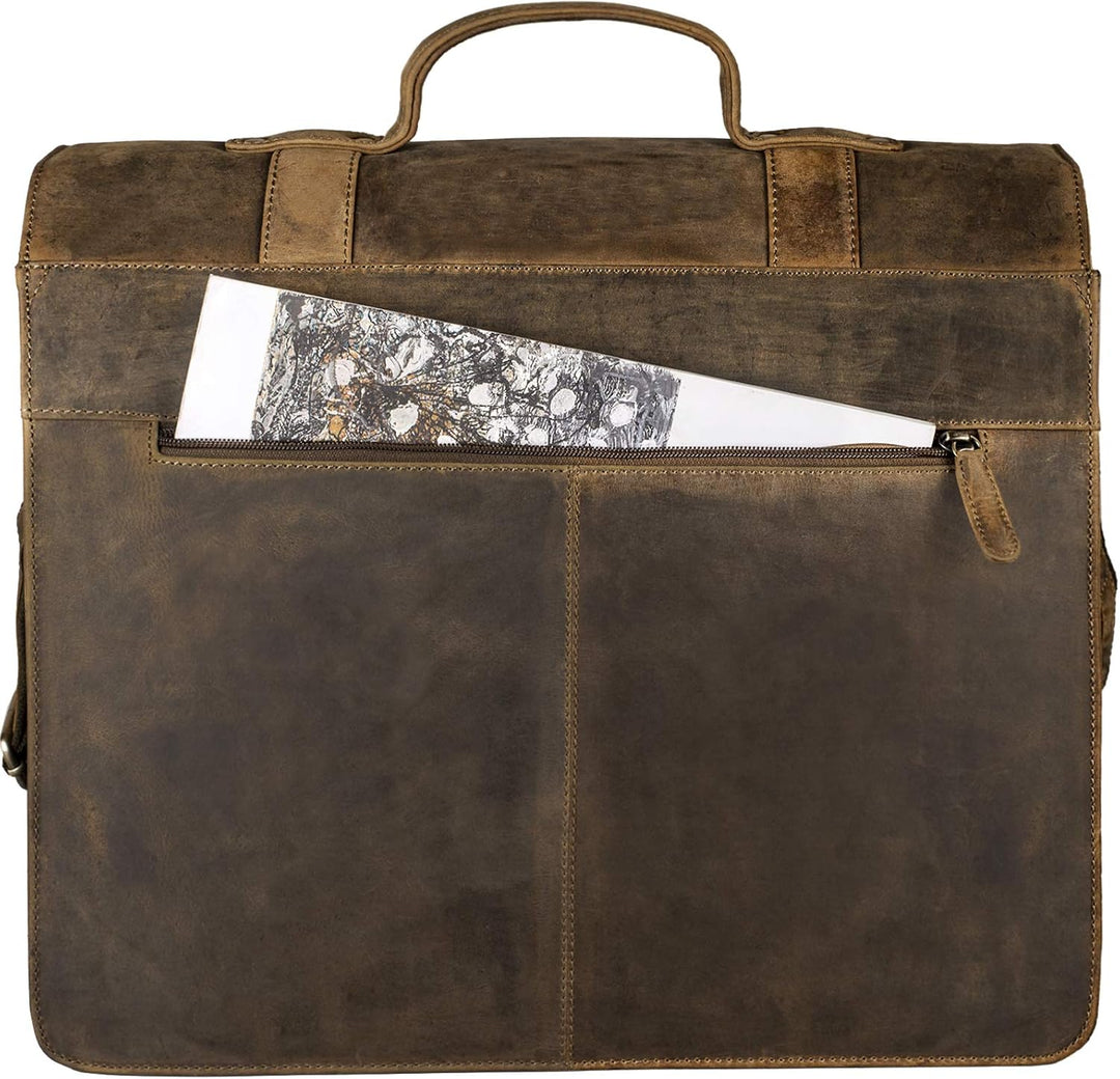STILORD 'Marius' Klassische Lehrertasche Leder Schultasche XL gross Aktentasche zum Umhängen Busines