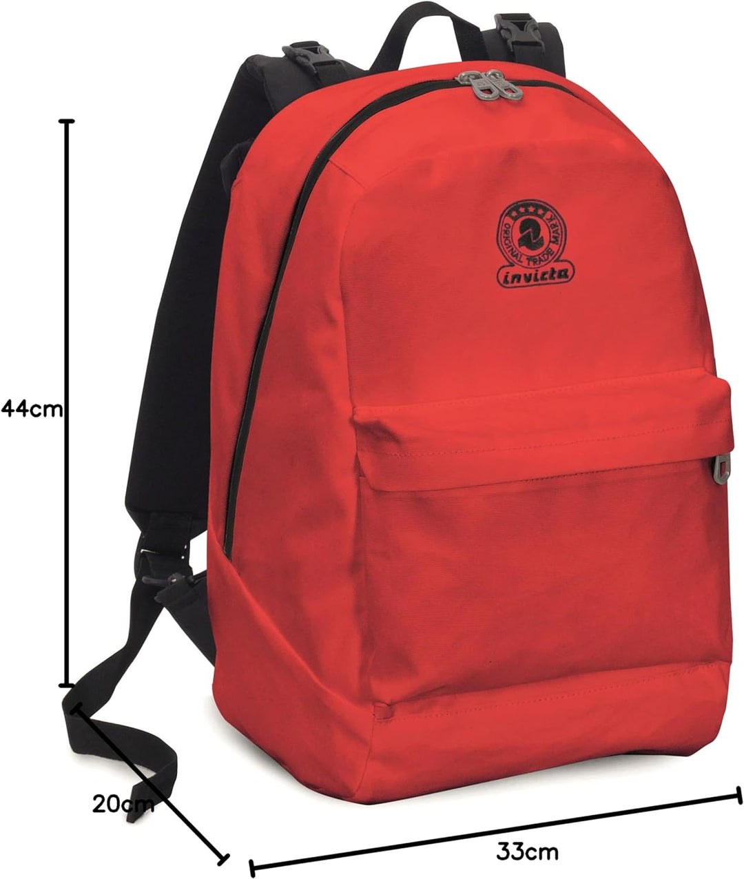 INVICTA RUCKSACK BLUE BERRY, Geräumige Schultasche für Teenager, Mädchen & Jungen, 2 wechselbare Mus