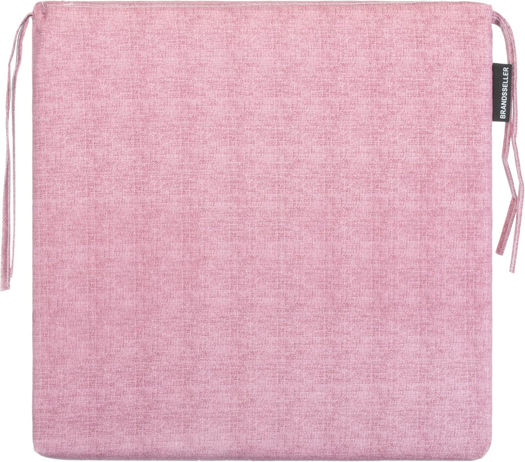 Brandsseller Sitzkissen ca. 40x40 cm mit Klettverschluss Stuhlauflage Sitzauflage 4 Kordelbändern fü