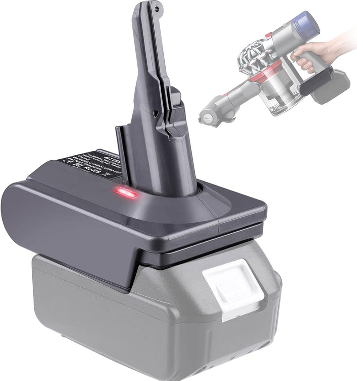 URUN für Dyson V8 Akku Adapter, MT18V8 Konvertiert für Makita 18V Lithium Akku Kompatibel für Dyson
