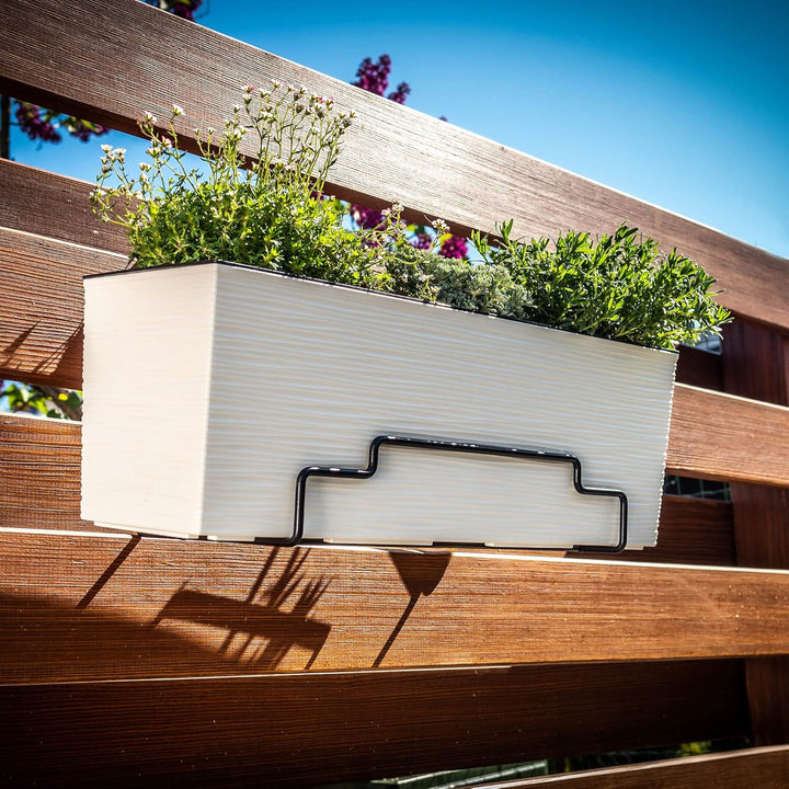 KADAX Blumentopfhalter für Geländer, Balkon, Terrasse, Blumenkasten, Innen und Aussen, Pflanzenständ