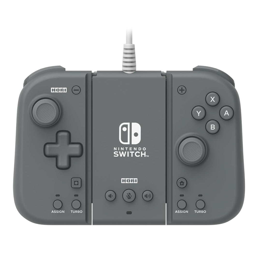 HORI Split Pad Compact Adapter Set (Schiefergrau) für Nintendo Switch/OLED - Ergonomischer Controlle