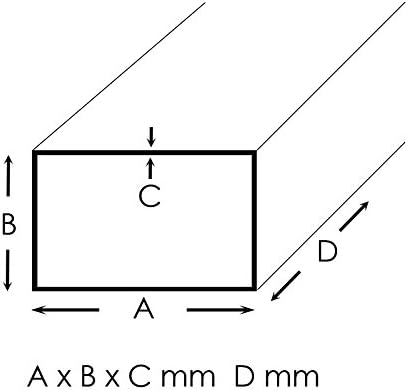 Aluminium Quadratrohr Walzblankes Vierkantrohr 70x70x2mm 1500mm, 70x70x2mm 1500mm
