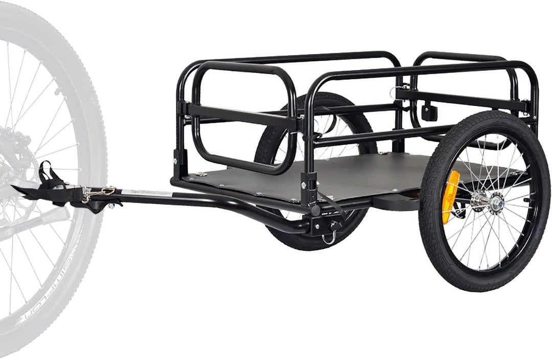 Tiggo Klappbar Fahrrad Lastenanhänger Fahrradanhänger Ladefläche: 67 x 46x25 cm / ca. 70 Liter / 2 G