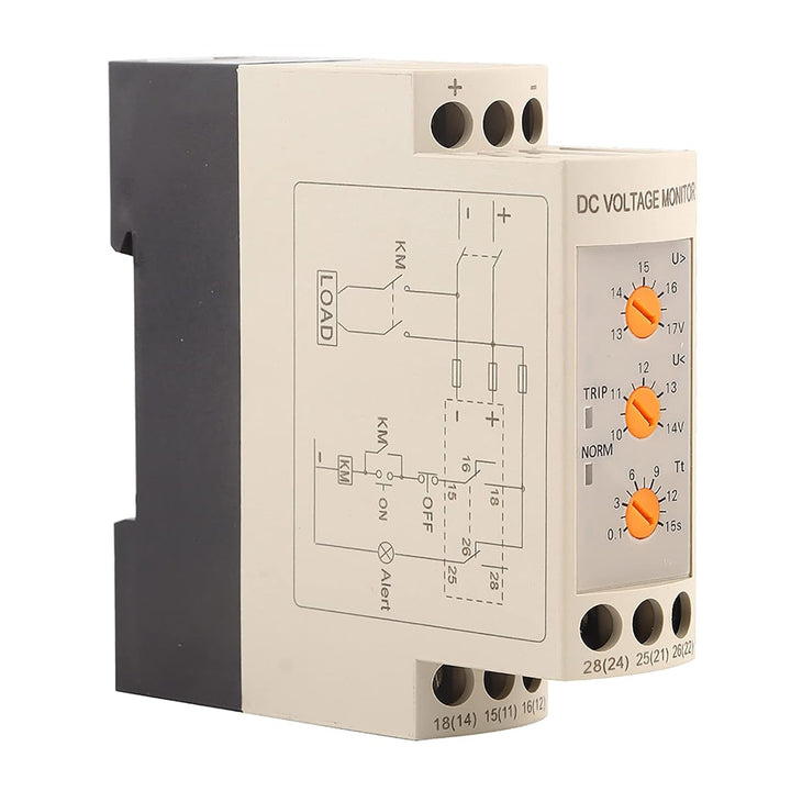 13V-17V 10V-14V Spannungsüberwachungsrelais DC 12V Überspannungs- und Unterspannungsschutzrelais 35m