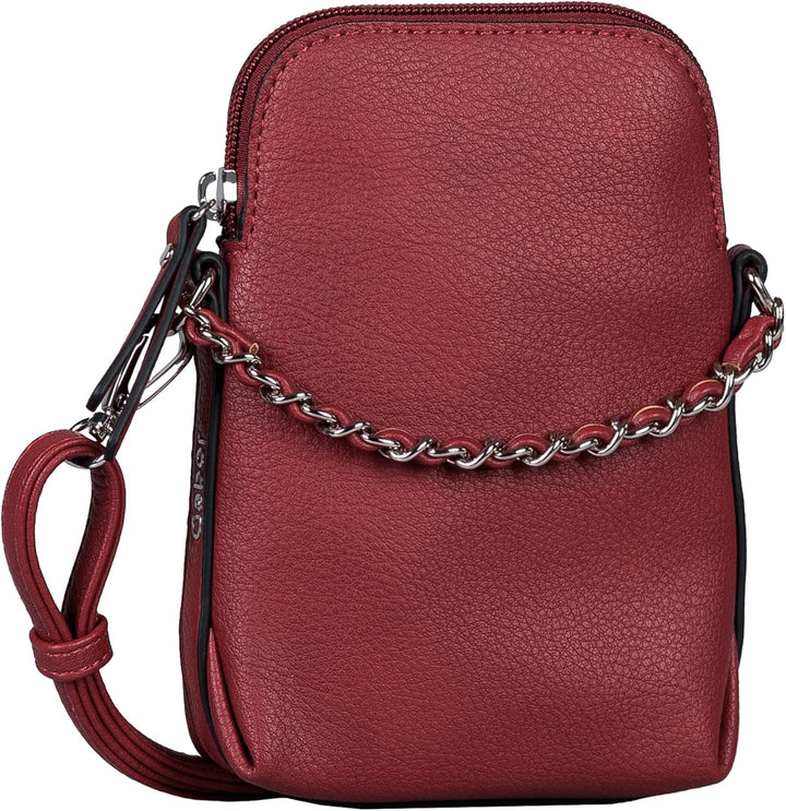 Gabor bags Valentine Damen Handytasche Umhängetasche Dark Red, Dark Red