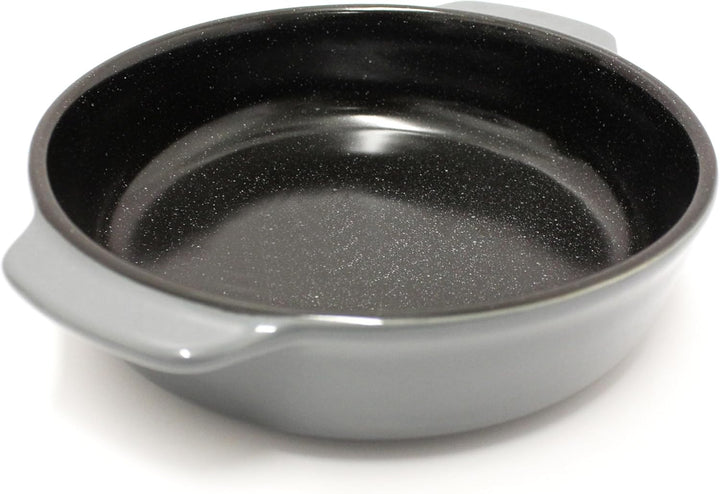 BergHoff Auflaufform rund klein (Backform aus Steingut, spülmaschinenfest, Grösse 19,5x19,5x5 cm, Fo