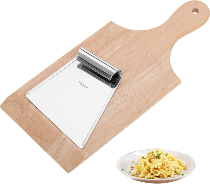 Westmark Spätzle-Set, Spätzle-Holzbrett und Edelstahlschaber für die traditionelle Zubereitung von S