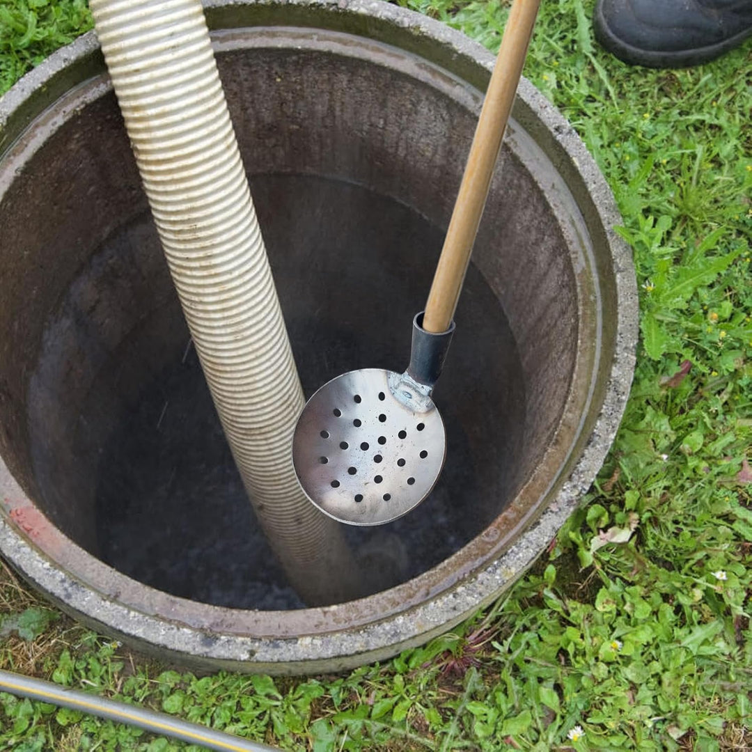 Klärgruben-Werkzeug-Löffel – Schlammschaufel Kanallöffel – abgerundetes Auffangbecken für effiziente