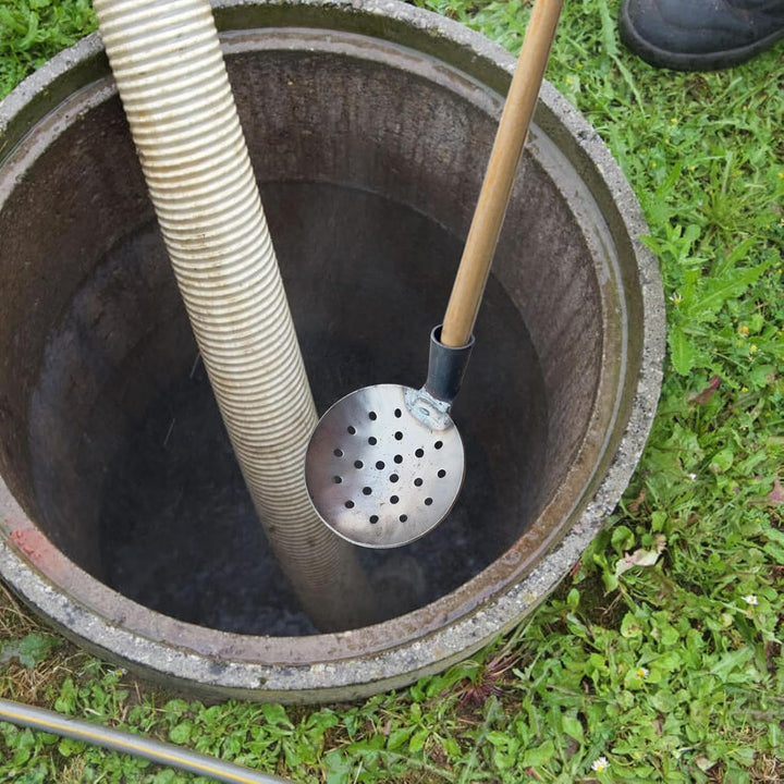 Klärgruben-Werkzeug-Löffel – Schlammschaufel Kanallöffel – abgerundetes Auffangbecken für effiziente