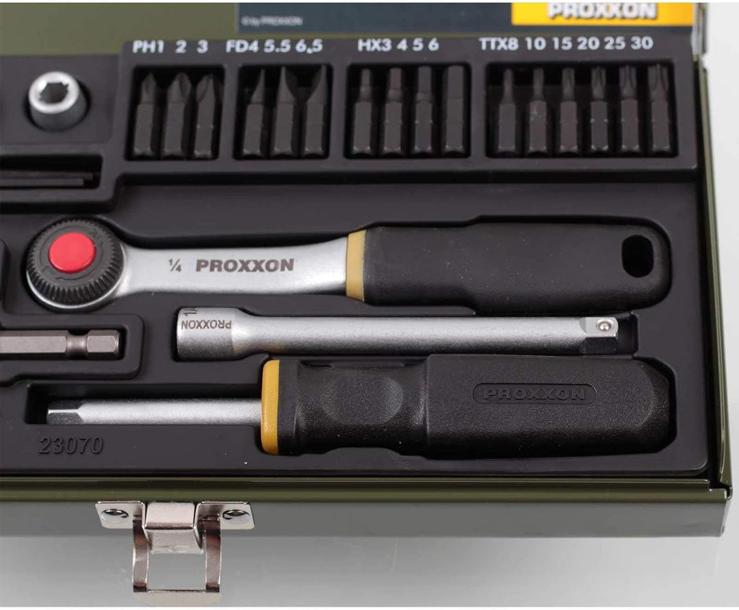 Proxxon 23070 Steckschlüssel- und Schraubersatz mit 6,3mm (1/4") Antrieb