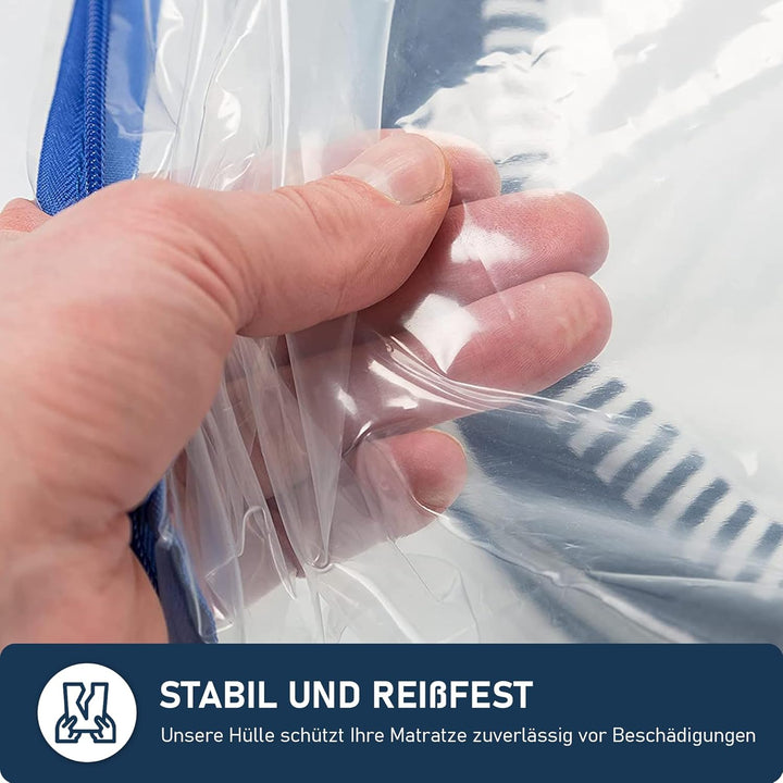 ASK Pack Matratzenschutzhüllen mit Anker-Reissverschluss - Grössen von XS bis XXL, Wasserdicht, Reis