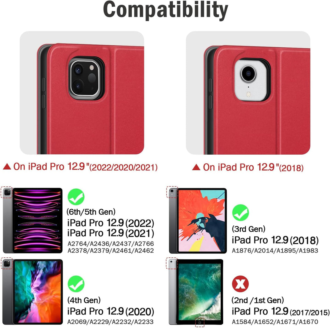 Antbox Hülle für iPad Pro 12.9 Zoll 2022 (6. Generation)/2021 (5.Gen) / 2020 (4.Gen) / 2018 (3. Gen)