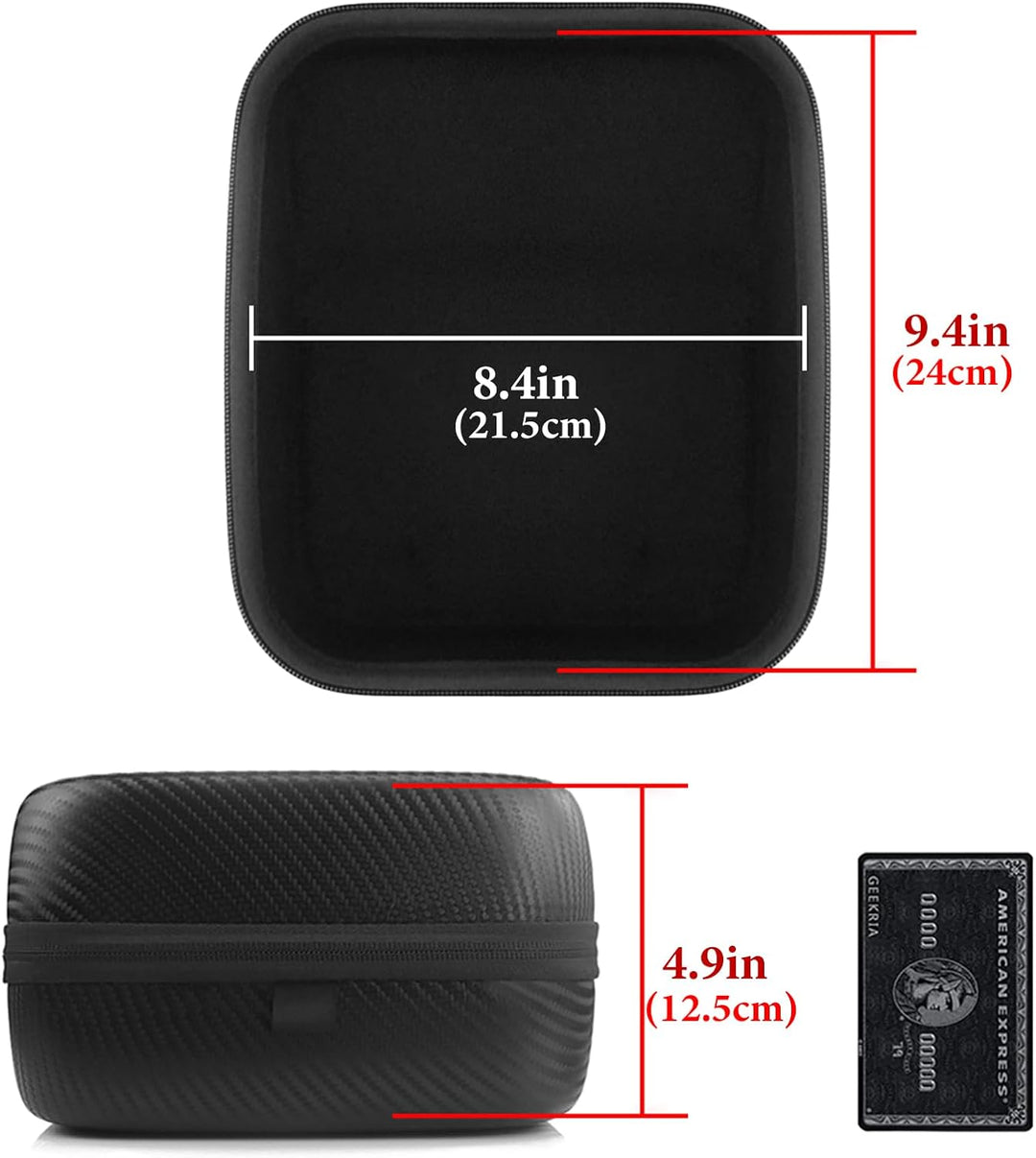 Geekria Shield Case für grosse Over-Ear-Kopfhörer, Ersatz-Hartschalen-Reisetragetasche mit Kabelaufb