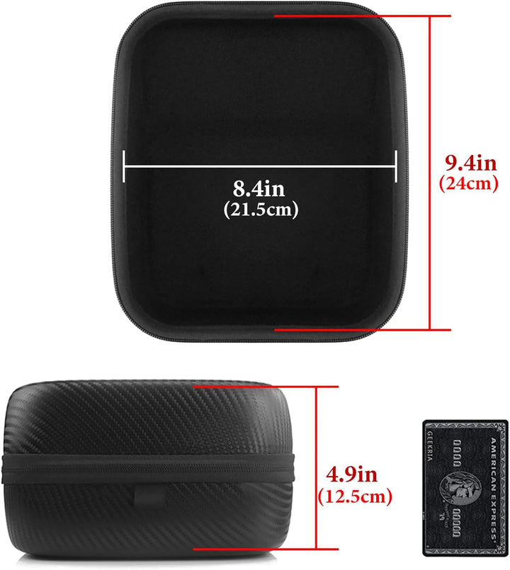 Geekria Shield Case für grosse Over-Ear-Kopfhörer, Ersatz-Hartschalen-Reisetragetasche mit Kabelaufb