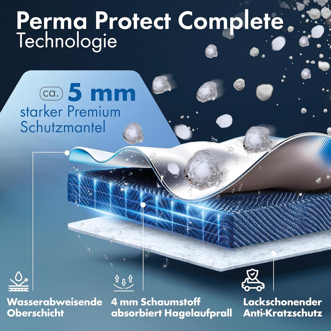 WALSER Auto Hagelschutzplane Vollschutz wasserdichte atmungsaktive Hagelschutzgarage für optimalen H