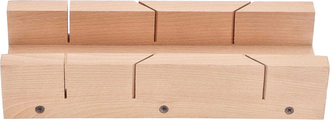 KOTARBAU® Schneidlade aus Holz 30x12 cm zum Schneiden von Eckverbindungen Leisten Latten Gehrungslad