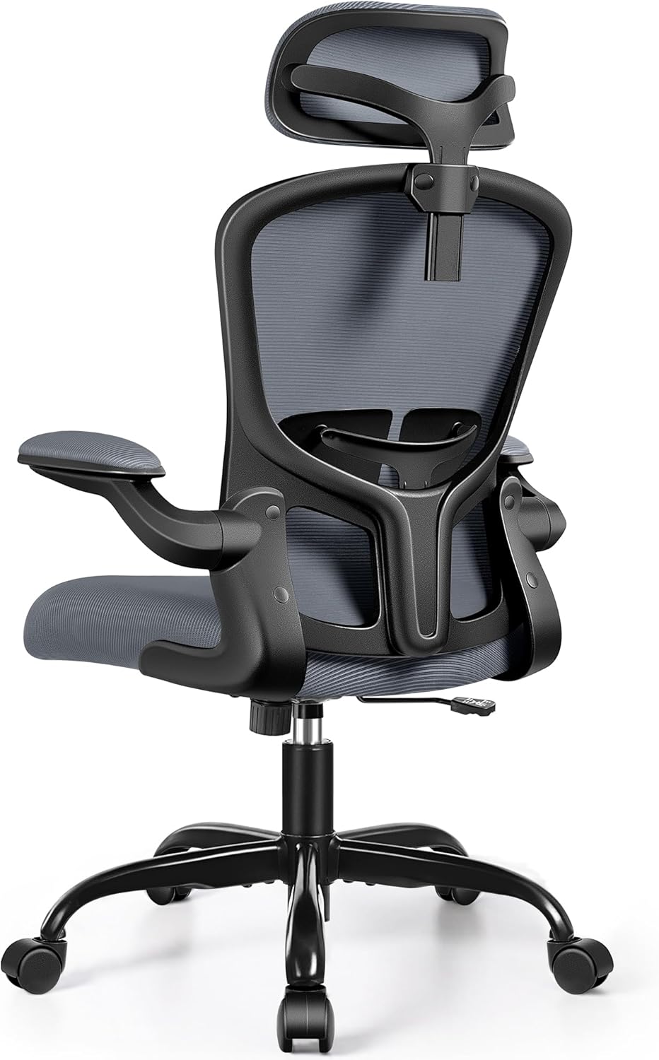 FelixKing Ergonomischer Bürostuhl, Computerstuhl, verstellbare Lendenwirbelstütze, 3D-Kopfstütze und